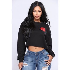 Rose From The Heart Crop Top